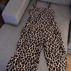 Animal print romper